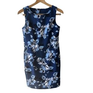 Women's Floral Blue Sleeveless Dress Size 4 US